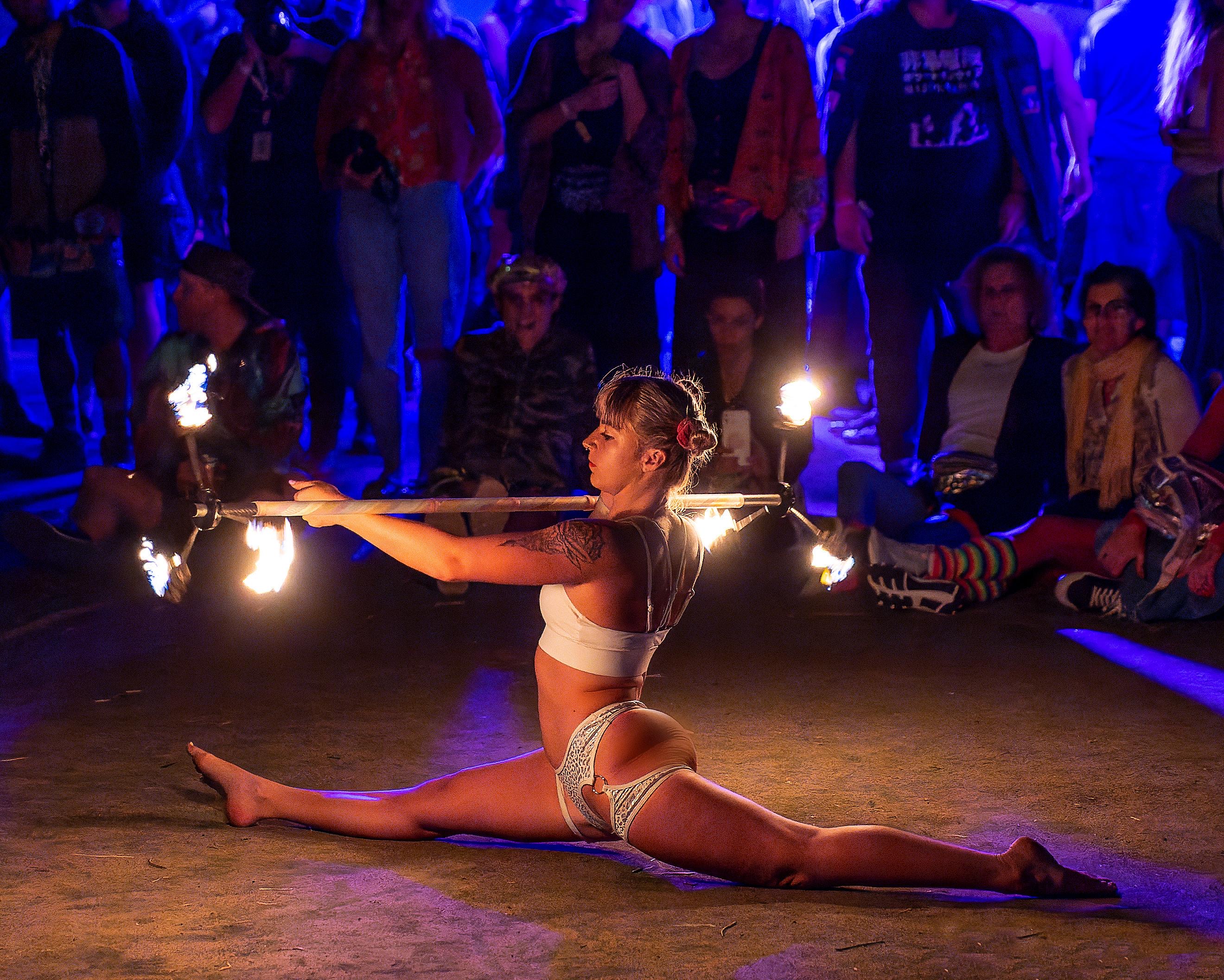 Fire staff splits performance